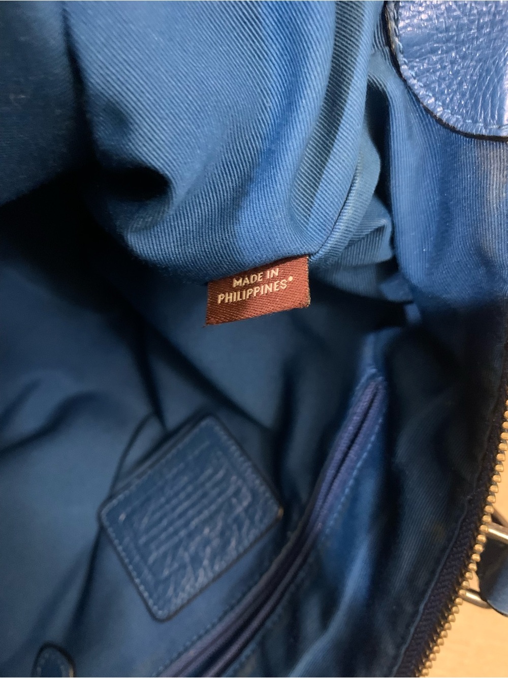 Coach Blue Leather Mickie Satchel - - Picture 6 of 16